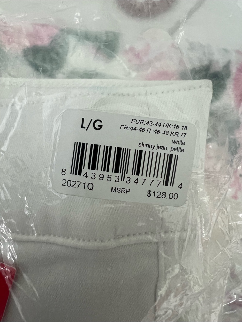 SPANX White Womens Jeggings - High Waist Stretch Skinny Jeans - PETITE L - Picture 3 of 7